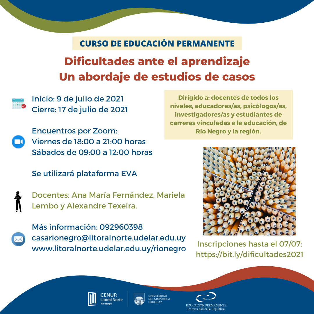 Afiche Dificultades en el aprendizaje página