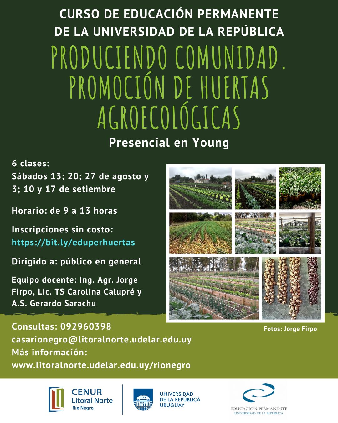 Afiche EduPer Produciendo Comunidad. Promoción de huertas agroecológicas