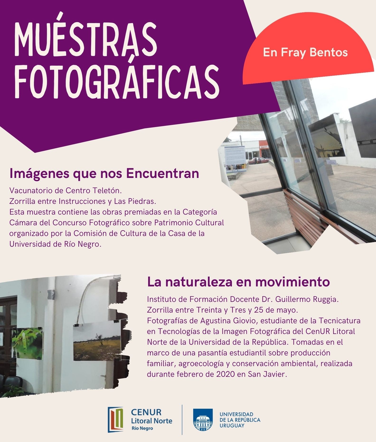 Afiche Muestras fotográficas Fray Bentos 2021