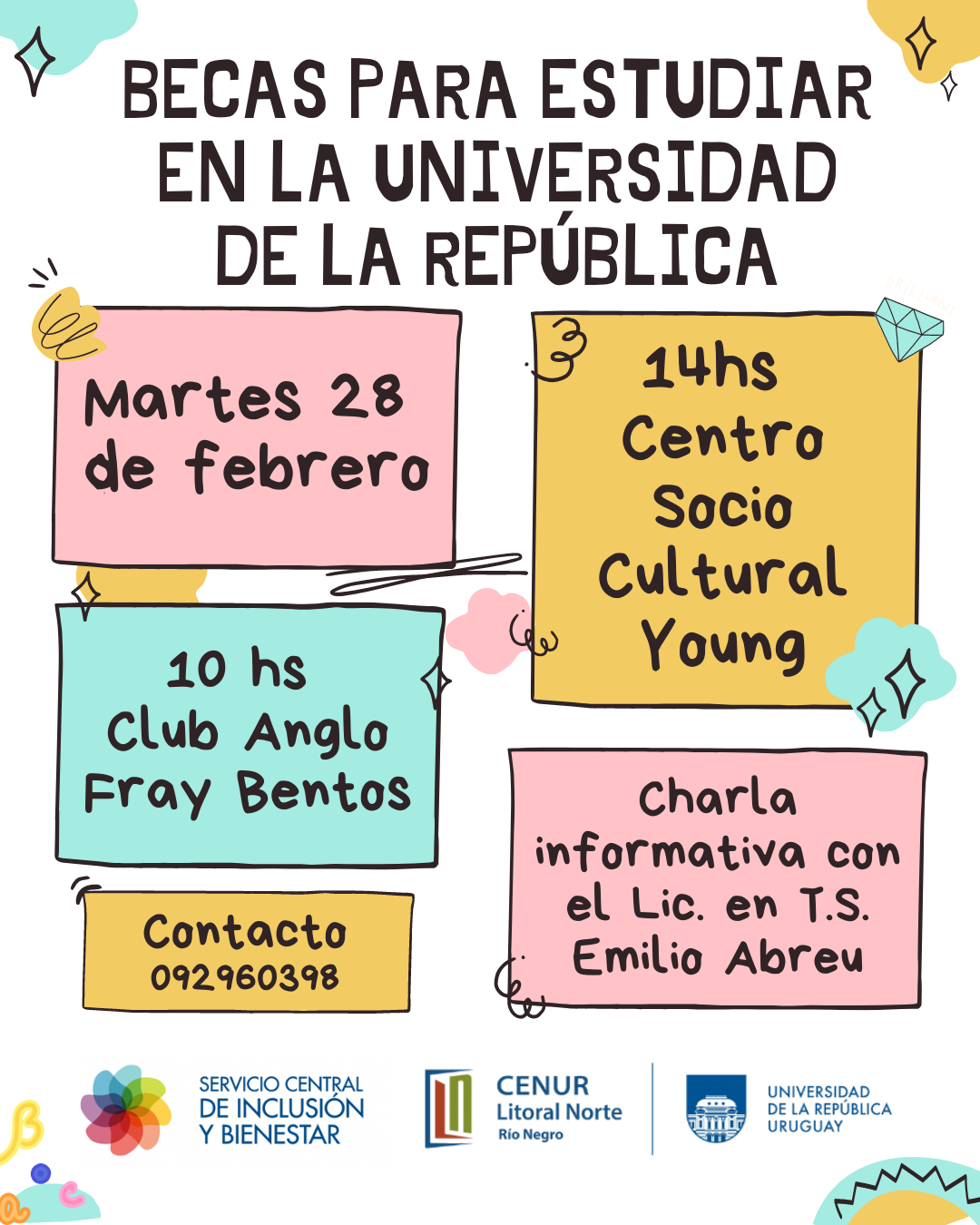 Afiche charla Bienestar UdelaR 2023