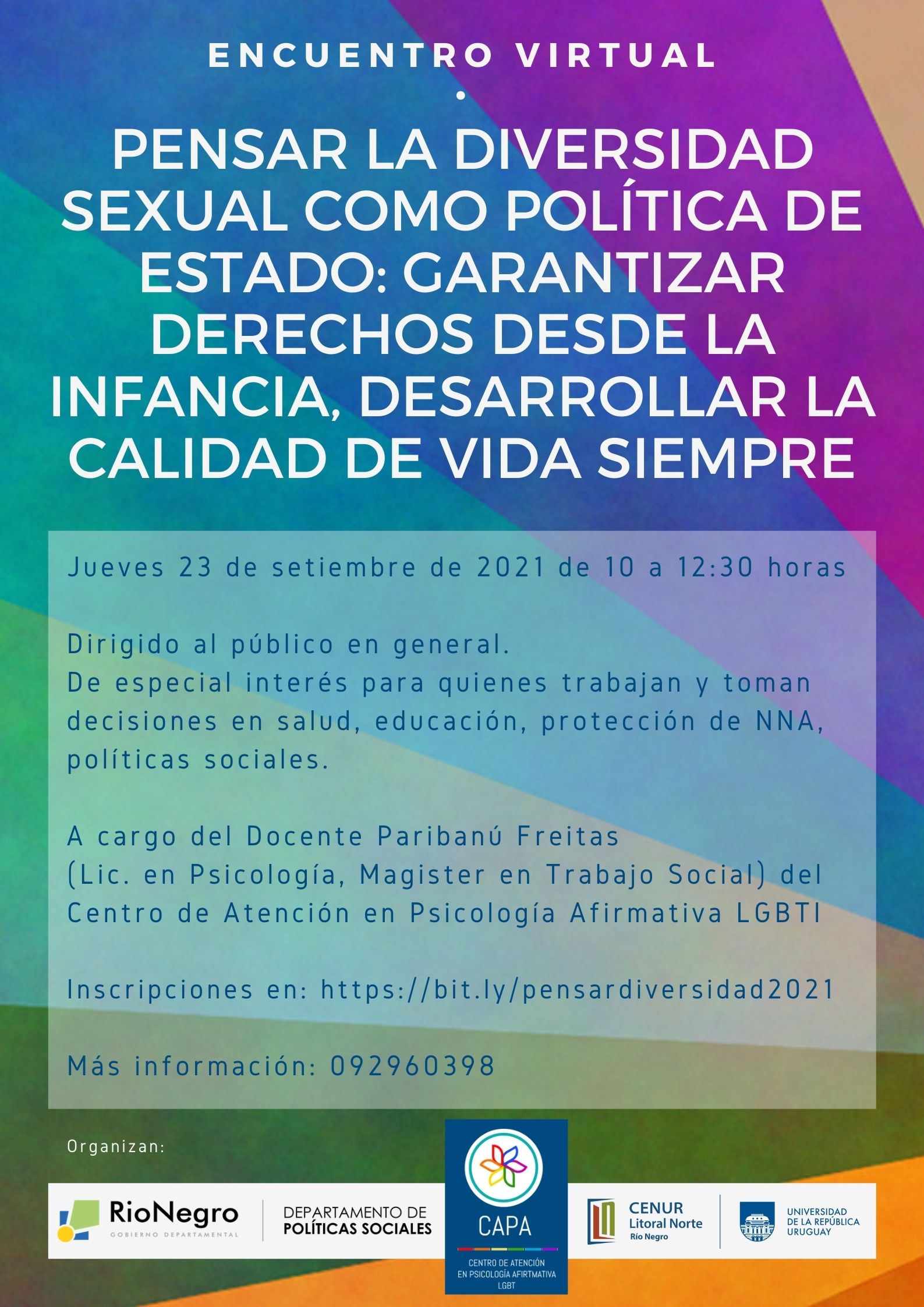 Afiche pensar diversidad sexual