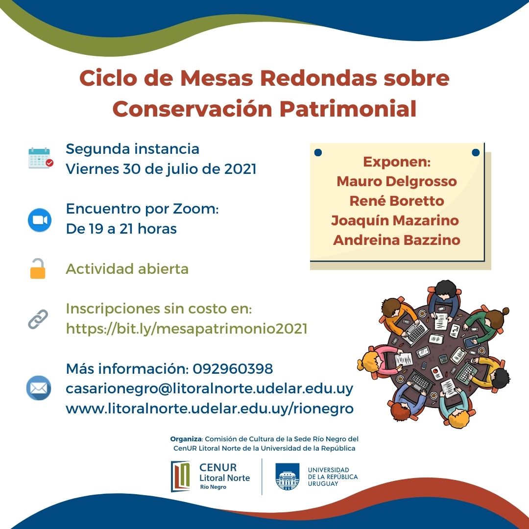Ciclo de Mesas Redondas sobre Conservación Patrimonial segunda instancia afiche