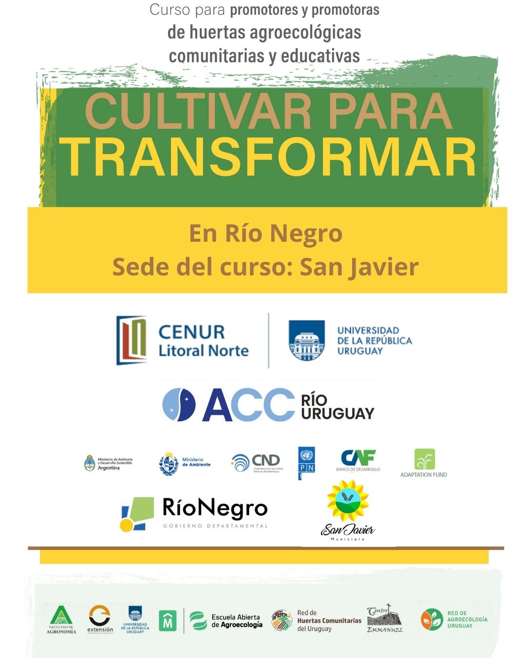 Cultivar para transformar Río Negro 2023 afiche