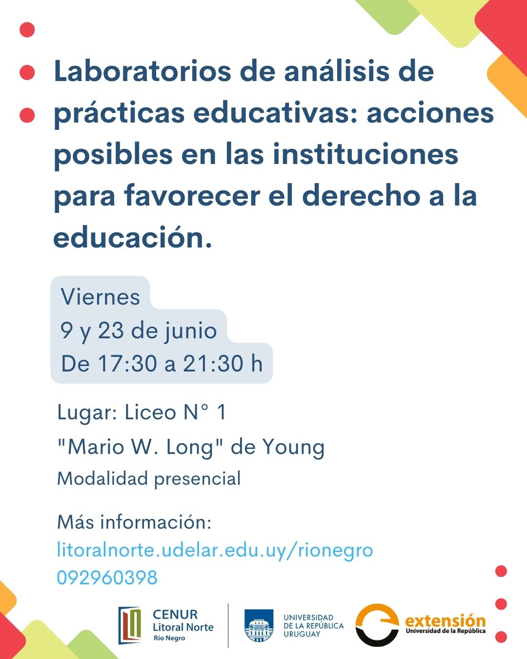 Laboratorio de análisis de prácticas educativas 2023 afiche