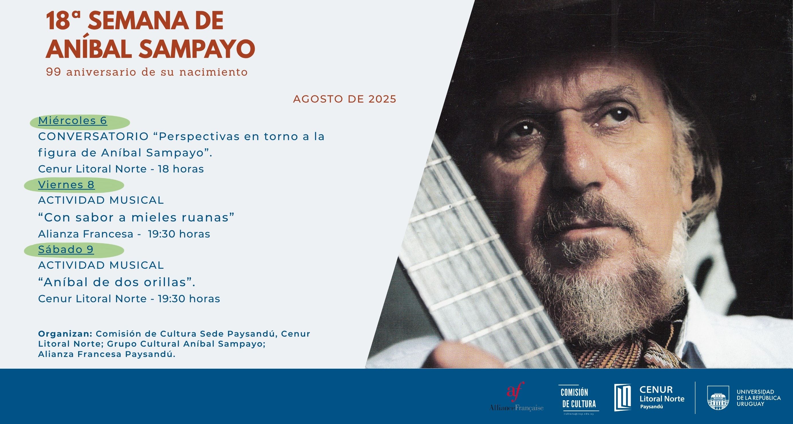 flyer programa 18a semana de aníbal sampayo