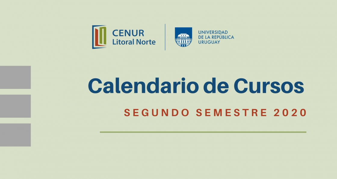 Calendarios de cursos segundo semestre 2020